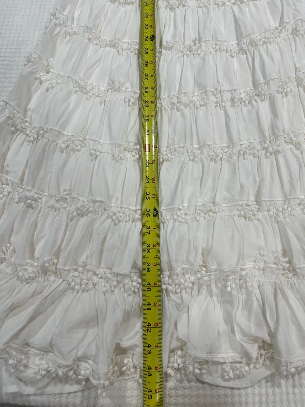 FARM Rio white Tiered Midi Dress with V-Neck - Picture 4 of 12